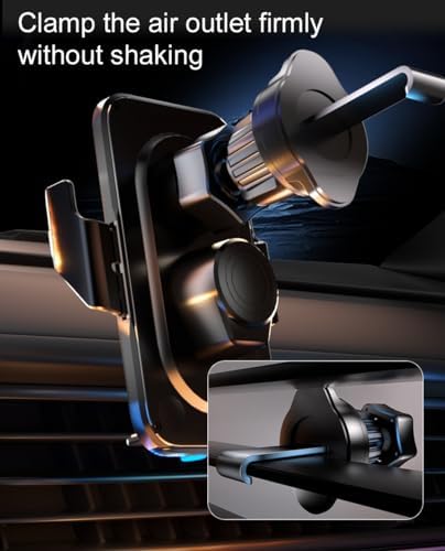 Smart Sensor Wireless Car Charger & Phone Holder – 15 W Fast Charging for i Phone & Samsung – Auto-Clamping Air Vent Mount with Transparent Design – Enhanced Compatibility & Effortless Use