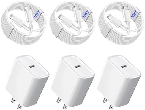 Swift Charge 20 W USB-C Charger for i Phone 15 & i Pad – 6 FT Cable Included – Rapid Power Solution for i Phone 16 Pro Max, i Pad Pro, Mini & Air – Lightweight, Durable, and Versatile Charging Block for All Your Devices – Say Goodbye to Long Wait Times with Enhanced Compatibility and Safety Features