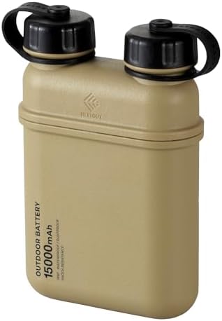 ELECOM NESTOUT 15000 m Ah Rugged Power Bank – Waterproof IP67 Outdoor Charger with 32 W USB-C Fast Charging PD, Durable Shockproof Design for Hiking, Camping, and Travel – Universal Compatibility for i Phone, Tablets, and More