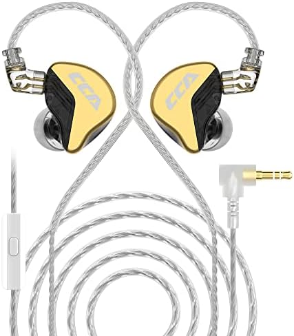 Elevate Your Sound Experience with CCA CRA+ In-Ear Monitor Earphones – Dynamic Driver Technology for Crystal Clear Audio and Deep Bass Response, Featuring Tangle-Free Removable Cord for Maximum Durability and Device Compatibility – Perfect for Audiophiles, Gamers, and Professionals Seeking Superior Comfort and Portability