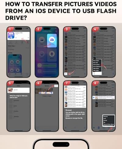 MFi Certified 256 GB Flash Drive – Ultimate Photo Storage for i Phone, i Pad, Android & PC | High-Speed USB 3.0 Memory Stick with Dual Connectors | Seamless File Transfers & Enhanced Compatibility for All Your Devices