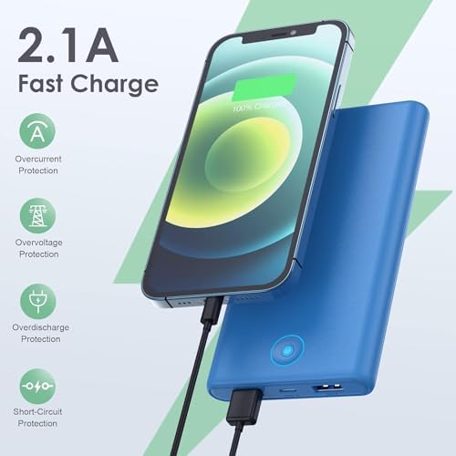 Ultra-Slim 20,000 m Ah Power Bank Duo – Fast Charging Portable Charger with Dual USB Outputs for i Phone 16/15/14/13/12/X and Samsung S24/S23 – Lightweight External Battery Pack for On-the-Go Power Solutions