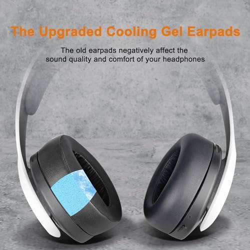 SOULWIT Premium Cooling-Gel Earpads for Sony PS5 Pulse 3 D Wireless Headset – Noise-Isolating Cushions for Enhanced Comfort and Gameplay – Effortless Installation, Sleek Black Design for Ultimate Gaming Experience