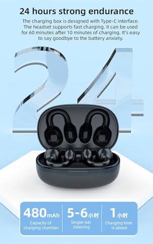 Ultimate Open Ear Wireless Sport Earbuds – Lightweight, Sweat-Resistant Headphones for Running, Cycling, and Driving – Stay Aware, Stay Safe with Superior Sound Quality and Comfort – Ideal for Active Lifestyles and Seamless Device Compatibility