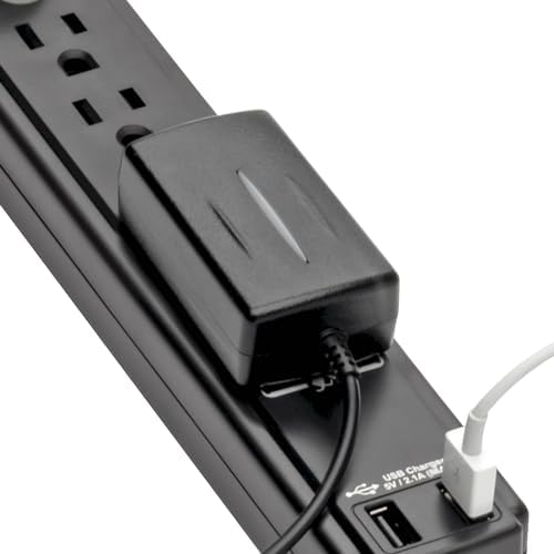 Tripp Lite 6-Outlet Surge Protector Power Strip with 6 ft Cord – 900 Joules of Protection for Home Office & Entertainment Systems, Versatile Connectivity, and Enhanced Safety Features
