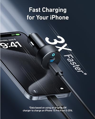 Anker 40 W Dual-Port USB C Car Charger – Rapid Power IQ 3.0 Adapter for i Phone 16, Galaxy S22/S20/S10, Google Pixel, i Pad – Compact and Efficient On-the-Go Charging Solution for Multiple Devices