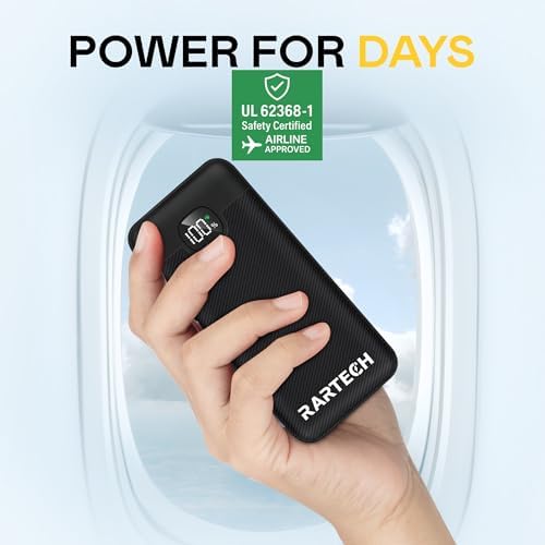 Ultimate Travel Power Bank: 10,000 m Ah Portable Charger with Built-in Cables for Fast Charging – 22.5 W Multi-Device Support for i Phone and Samsung – Compact and Durable External Battery with 5 Output Ports for On-the-Go Convenience