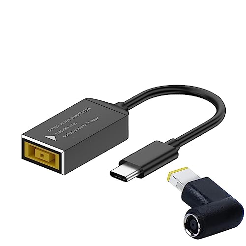 Lenovo Laptop Charger Tip Converter Cable – Transform Old Square/Big Round Tips to USB-C PD Output – 45 W/65 W Compatibility for Yoga, Think Pad, Idea Pad, and Chromebook – Enhanced Charging Speed for Modern Devices – 15 cm Length for Easy Use – Versatile Power Adapter Solution for Upgrading Your Charging Experience – Ideal for Charging Laptops, Tablets, and More – Perfect for Users Seeking a Seamless Transition to USB-C Technology – Reliable and Efficient Power Delivery with 5 V/9 V/20 V Options – Enjoy 30-Day Money-Back Guarantee and 12-Month Replacement Service for Peace of Mind – Upgrade Your Charging Setup Today!
