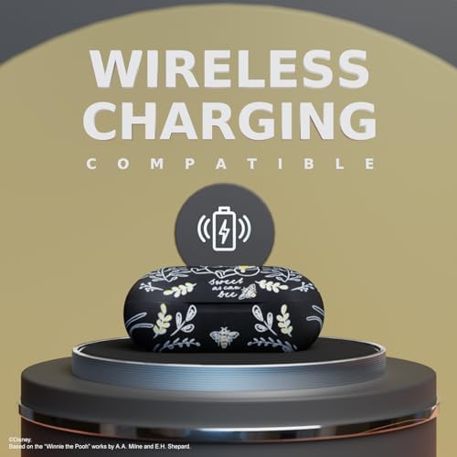 Winnie The Pooh Wireless Earbuds – Enchanting Bluetooth Headphones with 30-Hour Playtime & Built-in Microphone for Effortless Communication – Charming Disney Gifts for Music Lovers and Pooh Enthusiasts of All Ages – Cutting-Edge Bluetooth 5.0 for Instant Pairing and All-Day Comfort – Exceptional Sound Quality with Iconic Disney Characters