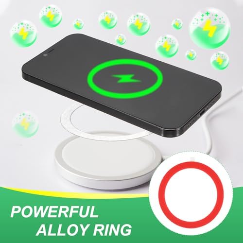 Universal Magnetic Adapter Ring Kit – 12 Ultra-Thin Yellow Metal Stickers for Enhanced Phone Case Compatibility and Wireless Charging Efficiency – Secure Adhesive Solution for Magnetic Mounts and Accessories – Easy Installation for Maximum Grip and Stability