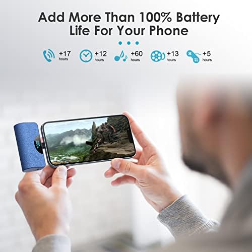Ultra-Compact 5200 m Ah Power Bank for i Phone – 20 W PD Fast Charging Mini Portable Charger for i Phone 14 Pro Max/14/13/12/11/XR/X/8/7/6/SE – Lightweight Battery Pack with Intelligent Charging Technology for On-the-Go Power