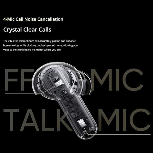 Elevate Your Sound Experience: realme Buds T300 Truly Wireless In-Ear Earbuds with 30 d B Active Noise Cancellation, 360° Spatial Audio, 12.4 mm Dynamic Bass Boost Driver, Dolby Atmos Support, and Up to 40 Hours Battery Life – Fast Charging and Enhanced Device Compatibility (White)