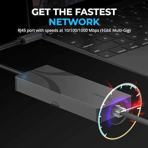 SABRENT 4-Port USB 3.0 Hub with Individual LED Power Switches – Ultra-Slim, Portable Design with 2 Ft Cable for Effortless Data Transfer – Compatible with Mac & PC, Perfect for Home and Office Use