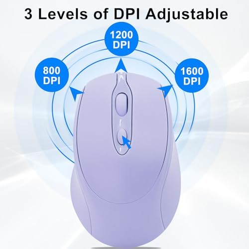 Sleek Silent Rechargeable Wireless Mouse – Ergonomic Light Green Design for Laptop, i Pad, Mac Book, Surface Pro, and More – Perfect for Travel and Everyday Use with Dual Mode Bluetooth Compatibility