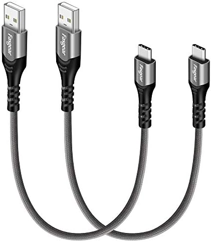 Fasgear 4-Pack Short USB C Cables – 1 ft 3 A Fast Charging Braided Cords for Galaxy S22, i Phone 15, Note 20 & More – Sleek, Durable & Tangle-Free Data Sync Solutions in 4 Stylish Colors for On-the-Go Convenience