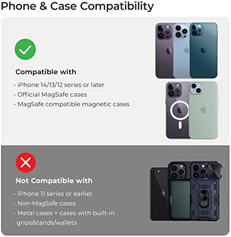 i Ottie Velox Universal Magnetic Air Vent Phone Mount – Enhanced Mag Safe Compatibility for i Phone 12-16 & Android Devices with Included Adapter – Secure Silicone Grip for Hands-Free Navigation and Easy Access