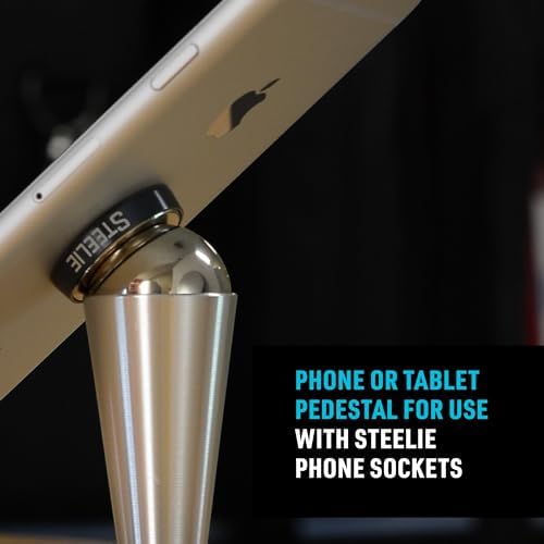 Nite Ize Steelie Pedestal Mount: Premium Magnetic Desk Stand for Mag Safe Devices – Ergonomic Hands-Free Holder Enhancing Productivity with Adjustable Viewing Angles – Sleek, Durable Design Perfect for Home Office Use – Transform Your Device Experience with Modern Minimalism and Optimal Stability