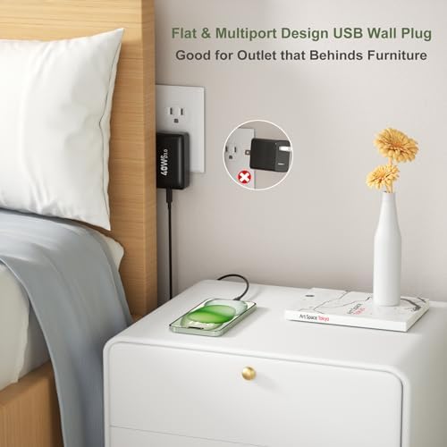 OKRAY 3-Pack 40 W USB-C Wall Charger with Foldable Plug – Compact Multiport Power Adapter for Rapid Device Charging – Perfect for i Phone 16/15/14/13/12 Pro, i Pad, Air Pods, and Apple Watch – Features Quick Charge & Power Delivery 3.0 for Safe, Efficient Power Management – Ultimate Travel Companion for Busy Lifestyles