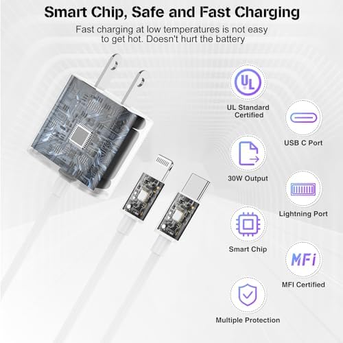 Ultra-Fast 3 FT USB-C to Lightning Charger Cable for i Phone 14, 13, 12, Pro Max & More – Certified High-Speed Charging, Enhanced Durability, and Universal Compatibility for Efficient Power Delivery – Perfect for Home, Office, and Travel Use