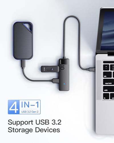 Inateck 10-in-1 USB C Docking Station – Ultimate 4 K 60 Hz HDMI Hub with RJ45 Ethernet and 100 W Power Delivery for Seamless Device Connectivity on Windows, Mac, and Linux – Optimize Your Workspace and Boost Productivity