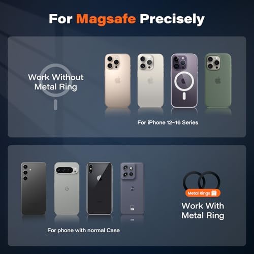 Upgrade Your Driving Experience with the APPS2 2-Pack Magnetic Phone Car Mount – Enhanced Air Vent Holder for i Phone & Galaxy Devices, Featuring 6 Ultra-Strong Magnets and Adjustable Secure Fit for All Vehicle Types – Perfect for Hands-Free Navigation and Communication