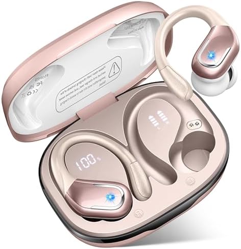 Ultra-Comfort Wireless Sport Earbuds with Bluetooth 5.4 Technology – Experience 75-Hour Playtime for Nonstop Audio Enjoyment, IP7 Waterproof Durability for All Weather Conditions, and Advanced 4-Microphone Noise-Cancellation for Uninterrupted Clarity – Perfect Ergonomic Over-Ear Design for Intense Workouts and Daily Use – The Ultimate Sound Solution for Active Lifestyles