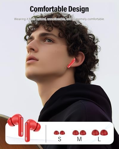 Elevate Your Audio Experience with Rose Gold Wireless Earbuds – Bluetooth 5.4 Connectivity, IP7 Waterproof Protection, and 36-Hour Playtime – Perfect for Active Lifestyles, Sports, and Seamless Communication – Stylish Comfort and Superior Noise-Cancellation for Uninterrupted Listening