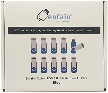 Enfain 10-Pack Red USB Flash Drives 16 GB – High-Speed USB 2.0 Memory Sticks with LED Indicator & 12 Labels for Easy Organization – Reliable & Portable Data Storage Solution for Professionals and Students