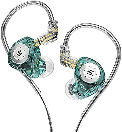 KZ EDX PRO IEM Earphones – Premium 10 mm Dual Magnetic Dynamic Driver Wired Earbuds with Removable C Pin Cable and Built-in Mic in Stylish Cyan – Immerse Yourself in High-Fidelity Sound Quality and Ergonomic Comfort for Every Listening Occasion