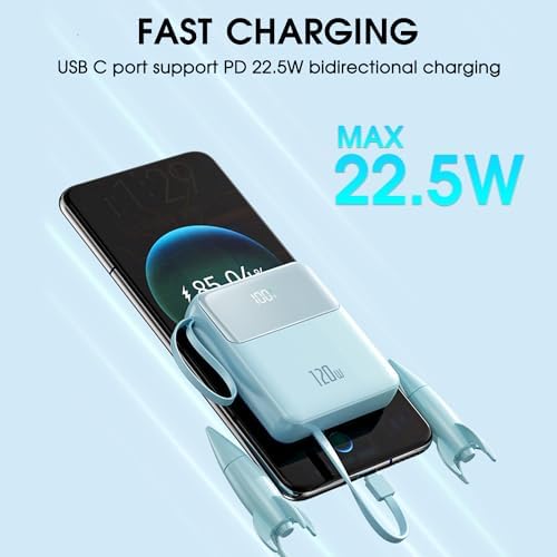 ATTCL 10000 m Ah Fast Charging Power Bank – Ultra-Portable Battery Pack for Travel & Outdoor Adventures – Dual USB Multi-Device Charger with Smart LED Display – Sleek, Lightweight Design for Phones, Tablets, and Laptops – Essential Travel Companion for Staying Connected