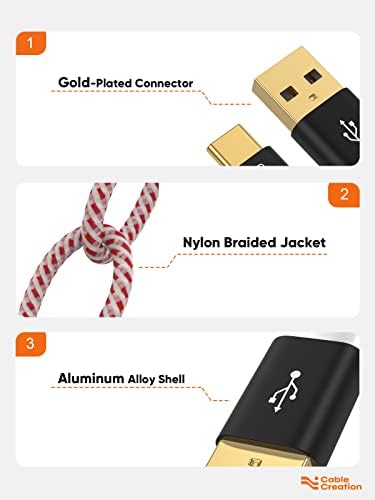 Compact USB C Cable Duo – 0.5 FT Braided Fast Charging Cables for Seamless Data Transfer | 3 A Power & 480 Mbps Speed | Ultimate Compatibility for Mac Book Air, Galaxy S22 Ultra, Stylus Pen, and More | Durable Design | Ideal for On-the-Go Connectivity