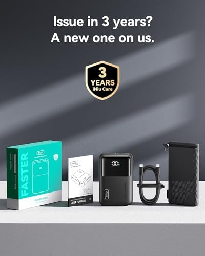 Ultimate INIU Power Bank 20,000 m Ah – 65 W Compact Fast Charger for Laptops, Tablets & Smartphones – Multi-Device USB-C Travel Power Bank with PD & QC Technology – Ideal for Mac Book, i Pad, Steam Deck, i Phone 16/15, Samsung Galaxy S22 – Unmatched Portability & Efficiency
