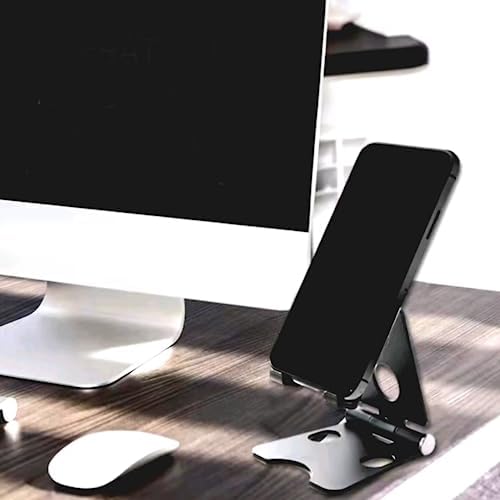 Versatile Adjustable Aluminum Cell Phone and Tablet Desk Mount Holder – Ergonomic Foldable Stand for Enhanced Productivity and Comfort – Compatible with All Mobile Devices for Optimal Viewing and Secure Stability