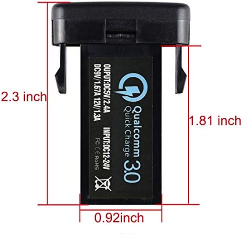 Cllena Quick Charge 3.0 Dual USB Port Charger Socket for Toyota – Rapid Charging Solution with Seamless Integration for Enhanced Driving Convenience