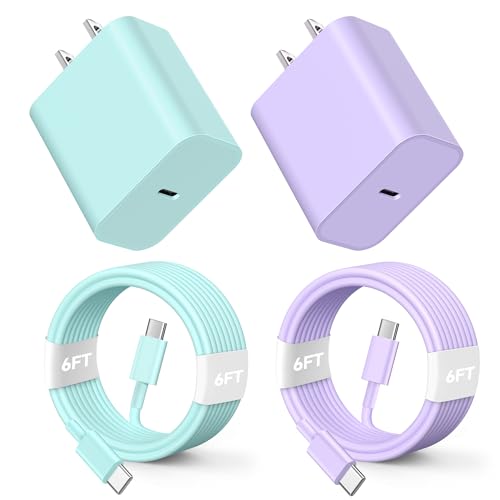 Ultimate 20 W USB-C Fast Charging Duo for i Phone 15/16 Series – Includes Two 6 ft Cables & Sleek Adapters for Enhanced Portability – Experience Rapid Power Boost Anytime, Anywhere!