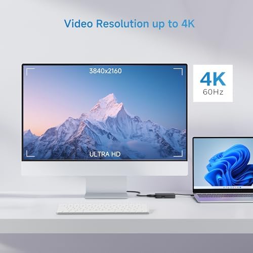 Maximize Your Microsoft Surface Potential with the Cable Matters 4-in-1 USB C Hub – Ultimate HDMI 4 K@60 Hz Adapter, 100 W Power Delivery, and 10 Gbps Data Transfer for Professionals on the Go – Your All-in-One Connectivity Solution for Seamless Productivity and Stunning Visuals