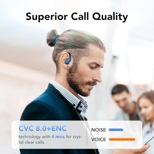 Unleash the Power of Sound with CASCHO Bluetooth 5.3 Wireless Earbuds – 60-Hour Playtime, Deep Bass Immersion, and IPX7 Waterproof Sports Design for Ultimate Active Lifestyle Compatibility with Android & i OS Devices