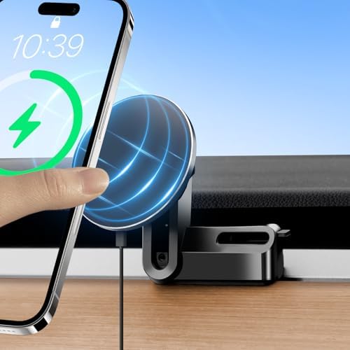 15 W Wireless Fast Charging Magnetic Phone Mount for Tesla Model Y & Model 3 – Ultimate Holder for i Phone 12-16 & Android Devices, Includes 5 ft USB-C Cable, Perfect for Safe Navigation and Hands-Free Use – Modern Tesla Accessory
