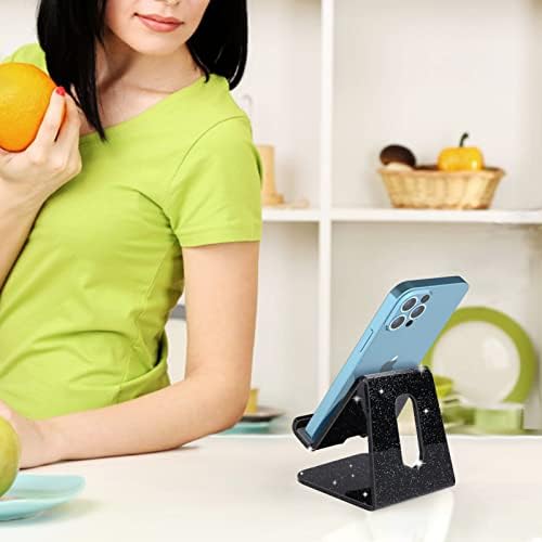 Crpich Acrylic Cell Phone Stand, Portable Phone Holder, Clear Phone Stand for Desk, Compatible with Phone16 15 14 13 12 Pro Max 11 Xr Plus SE, Switch, Android Smartphone, Pad, Desk Accessories, 2 Pack – Enhanced Compatibility and Speed