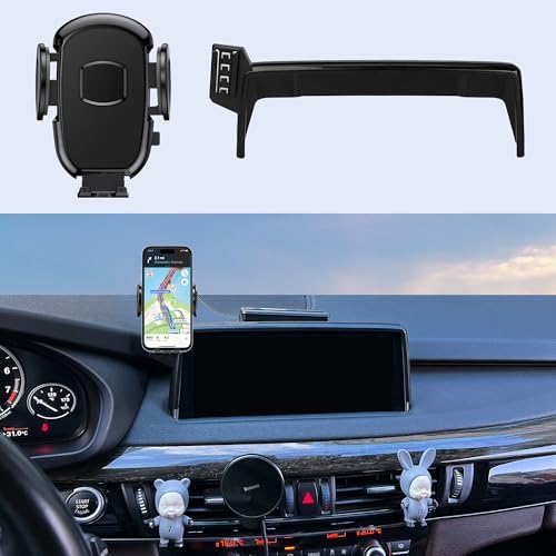 BMW X5/X6 Phone Holder Mount: Premium Dashboard Accessory for 10.3″ Screens, Compatible with Thick Cases – Secure Fit for i Phone & Android Devices, Enhanced Viewing & Easy Installation for a Safer Drive