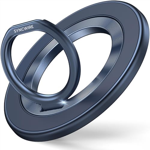Syncwire Magnetic Phone Ring Holder – Titanium Alloy Kickstand for i Phone 12-16 Pro Max & Compatible Android Devices – Ergonomic Design, Enhanced Mag Safe Stability, Lightweight Grip for Ultimate Hands-Free Convenience