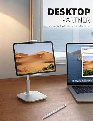 Transform Your Tablet Experience with the Lamicall Gooseneck Mount – Sturdy 2.5 lb Base for Ultimate Stability, Adjustable Design for 360-Degree Rotation, Perfect for i Pad Pro, Kindle & More – Enhance Hands-Free Convenience in a Stylish White Finish