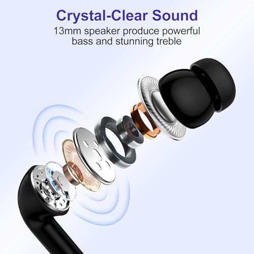 Advanced Bluetooth 5.3 Wireless Earbuds – Noise Cancelling In-Ear Headphones Engineered for Google Pixel 9/8/7 – Immersive Deep Bass, 40-Hour Battery Life, and IP7 Waterproof Charging Case – Perfect for Active i Phone & Android Enthusiasts