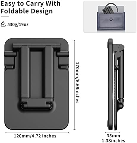 Adjustable & Foldable Tri Pro Tablet Stand – Sturdy Holder for i Pad, Tablets & Portable Monitors (7″-15.6″) – Compact Design Boosts Productivity and Comfort for Home or Office Use