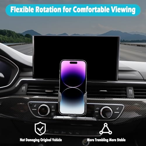 Premium 360-Degree Rotation Car Phone Holder for Audi A5, S5, A4, S4, RS4, RS5 (2017-2024) & Allroad – Thick Case Friendly Smartphone Mount with Effortless Installation for Optimal Navigation & Connectivity on the Road