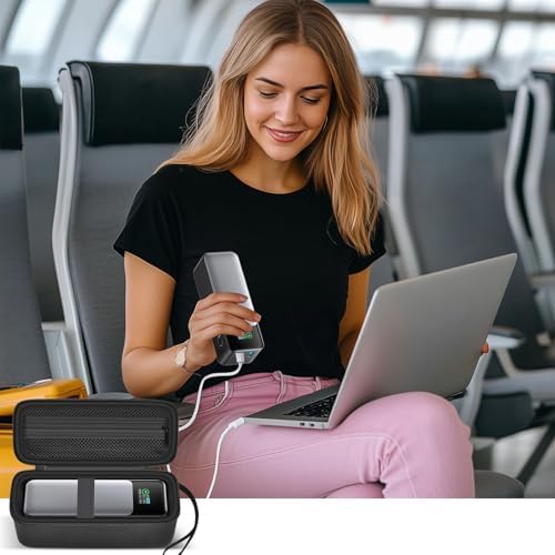 Premium Power Bank Case for Anker 737 (24,000 m Ah) & Anker Prime (27,650 m Ah) – Sleek Portable Charger Organizer with 3 Fast Charging Ports, Durable Design for Cables & Adapters, Essential Travel Accessory for On-the-Go Professionals & Students