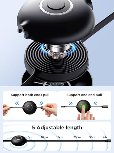 Aioneus Multi Charging Cable 3A Retractable Multi Charging Cord 3 in 1 Fast Charger Multiple Charger USB Cable with Lightning/Type C/Micro USB for Cell Phones/IP/Galaxy/PS/Tablets/iPads – Enhanced Compatibility and Speed