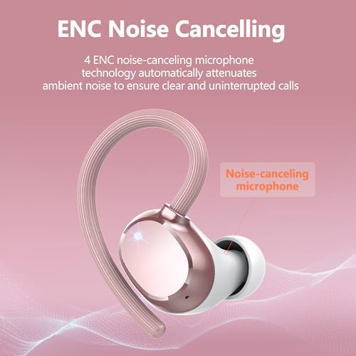 Revolutionary Bluetooth 5.3 Sports Earbuds 2025 – 128-Hour Playtime, Enhanced Dynamic Bass, IP7 Waterproof Protection, and Secure Earhook Design for Optimal Performance in Gym Workouts, Running, and Outdoor Activities – LED Battery Indicator for Effortless Monitoring, Perfect for Athletes and Music Lovers