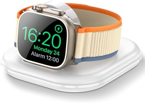Elevate Your Apple Watch Charging Experience with Our Advanced Magnetic Dock – Ultra-Fast Charging Station for Series 2-10 and Ultra 1 2, Nightstand Mode Functionality, Compact Design for Travel, Superior Stability for Everyday Use, Effortless Power Delivery and Modern Aesthetic