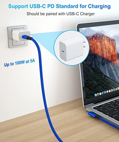 Elebase Right Angled USB Type C to C 100W Cable 6.6FT with USB A Adapter,90 Degree Power Delivery Fast Charging PD Charger Cord for MacBook Mac Pro,iPad 10 10th Air 4 4th 5 5th Mini 6 6th Generation – Enhanced Compatibility and Speed